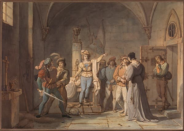 Joan of Arc Imprisoned in Rouen, by Pierre Henri Revoil
