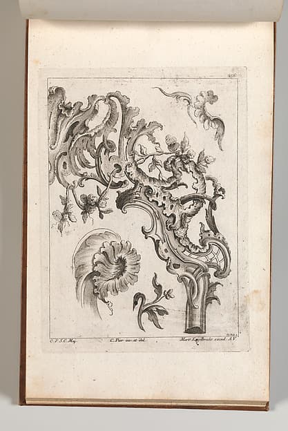 Various Designs for Rocaille Ornaments, plate 3 from an Untitled Series of Rocaille Ornaments for Frames, by Jacob Gottlieb Thelot