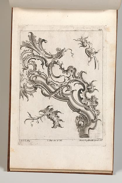 Various Designs for Rocaille Ornaments, plate 4 from an Untitled Series of Rocaille Ornaments for Frames, by Jacob Gottlieb Thelot