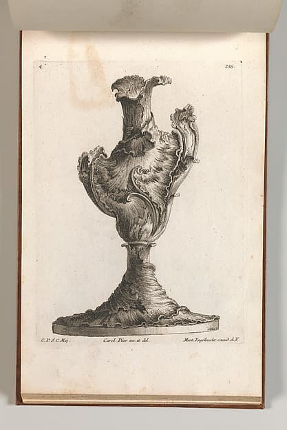 Design for a large Asymmetrical Vase, plate 4 from "Neu inventierte Vasi auf die neueste manier", by Jacob Gottlieb Thelot