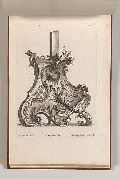Design for the Base of a Crucifix, plate 4 from "Neü inventierte Crucifix Stöcke", by Jacob Gottlieb Thelot