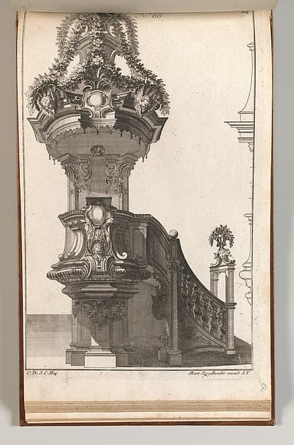 Design for a Pulpit, plate 1 from an Untitled Series of Pulpit Designs, by Martin Engelbrecht
