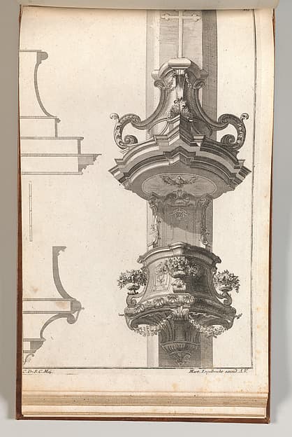 Design for a Pulpit, plate 2 from an Untitled Series of Pulpit Designs, by Martin Engelbrecht