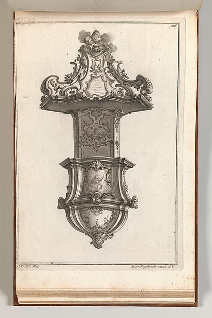 Design for a Pulpit, plate 3 from an Untitled Series of Pulpit Designs, by Martin Engelbrecht