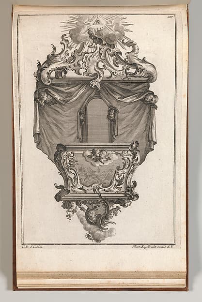 Design for a Pulpit, plate 4 from an Untitled Series of Pulpit Designs, by Martin Engelbrecht