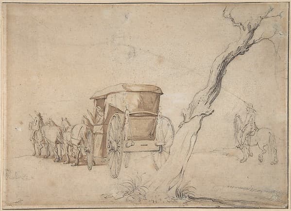 Carriage In A Landscape, by Gerard ter Borch the Younger