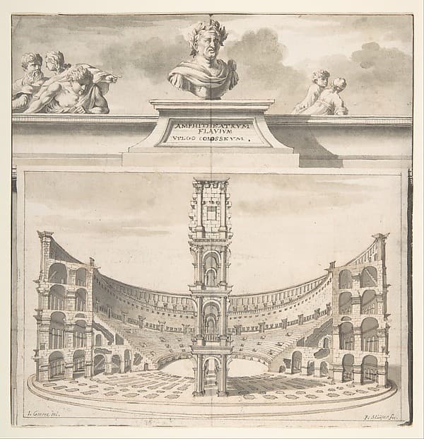 A Reconstruction of the Colosseum in Cross-Section, by Jan Goeree