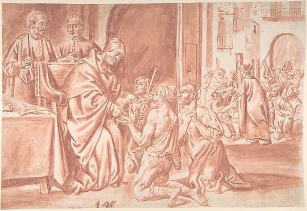 Thomas of Villanova, Archbishop of Valencia Distributing Alms to the Poor, by Pedro Orrente