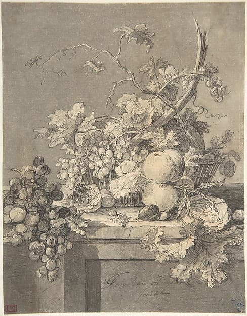 A Basket of Fruit, by Jan van Huysum