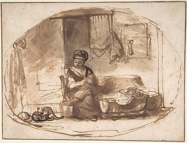 The Young Mother, by Nicolaes Maes