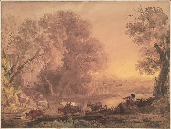 Arcadian landscape, by George Barret, the younger