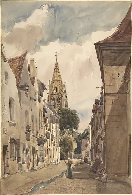 View of Issy (A Street in Issy-les-Moulineaux, Seine), by Thomas Shotter Boys