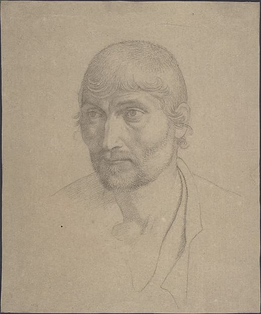 Head of a Bearded Man, by Johann Friedrich Overbeck