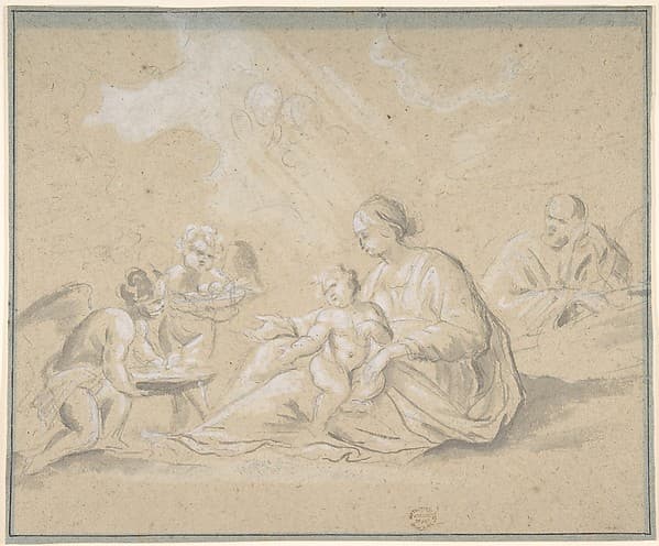 Rest on the Flight into Egypt, by Ercole Procaccini The Younger