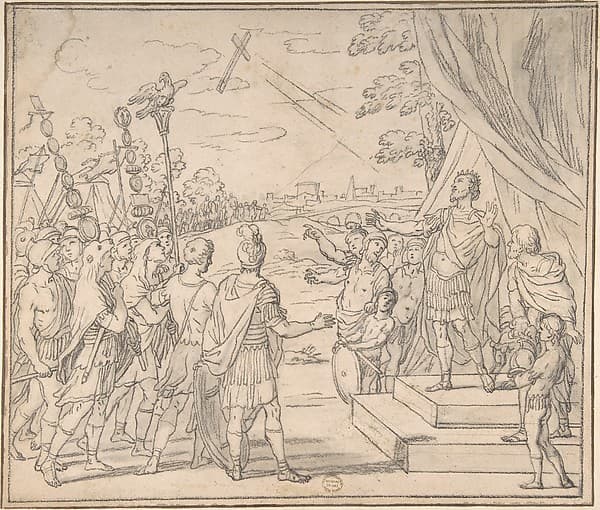 Vision of Constantine, copy after a drawing by Giacinto Gimignani, by Ercole Procaccini The Younger