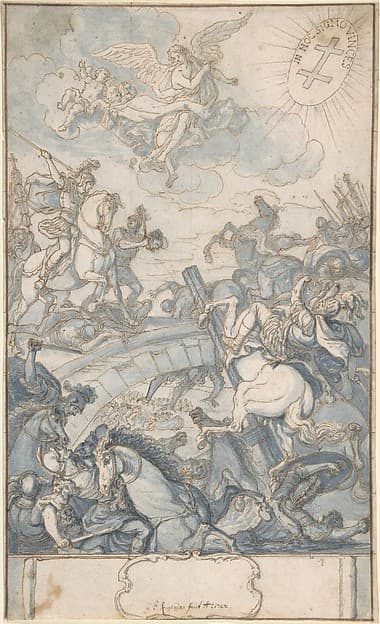 Constantine's Battle at the Milvian Bridge, by Georg Philipp Rugendas