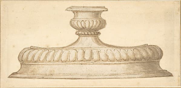 Design for a Decorated Base of a Candlestick Holder, by Giulio Romano