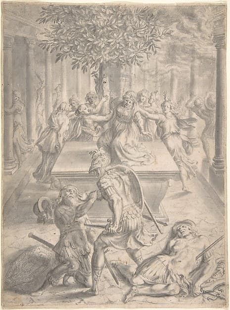 The Sack of Troy: Pyrrhus Killing Priam, by Franz Cleyn