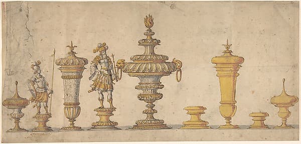 Studies for Decorative Arts Objects, by Anonymous, German, 17th century