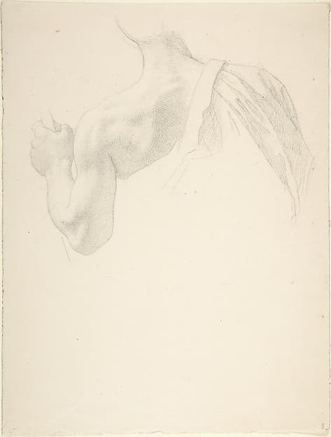 Left Arm and Shoulders of a Man Seen from the Back, by Johann Friedrich Overbeck