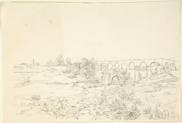 Landscape with Acquaduct near Smyrna, by Franz von Hauslab the Younger