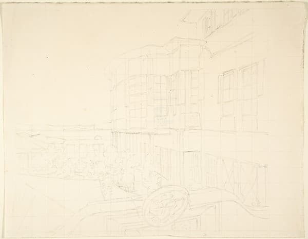 Sketch of Building, by Franz von Hauslab the Younger