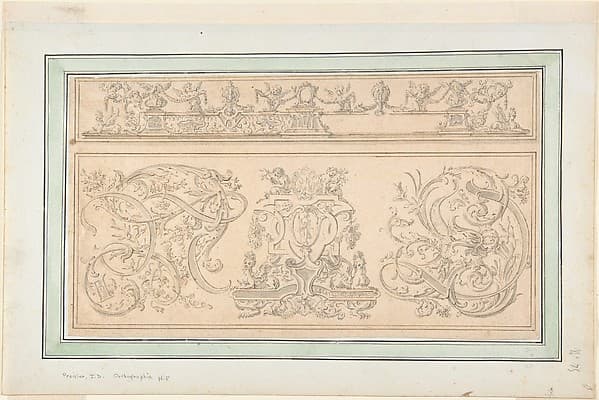 Design for plate 8, from "Orthographia", by Johann Daniel Preissler