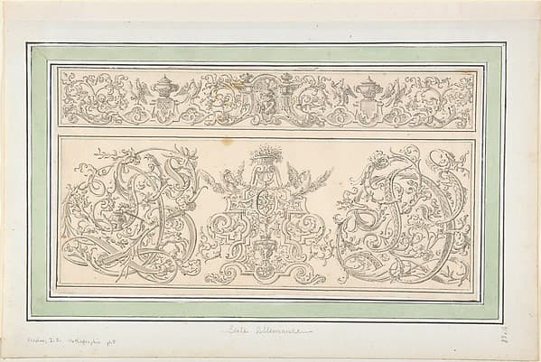 Design for plate 5 from "Orthographia", by Johann Daniel Preissler
