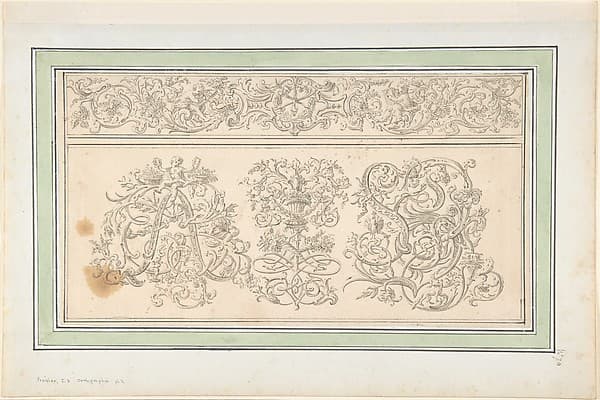 Design for plate 2, from "Orthographia", by Johann Daniel Preissler