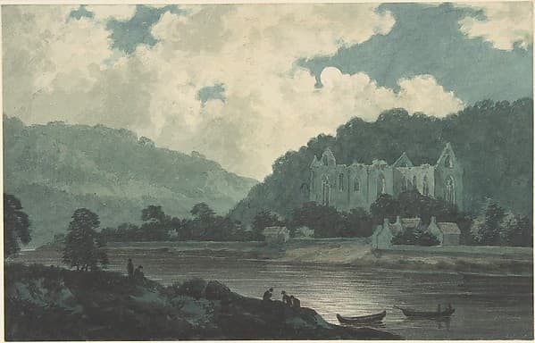 Tintern Abbey by moonlight, by John "Warwick" Smith