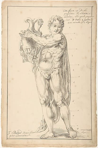Study of a Male Figure Holding a Vessel (Apollo), by François Boitard
