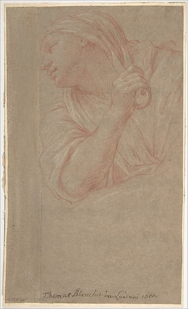 Half Figure of a Woman, by Thomas Blanchet
