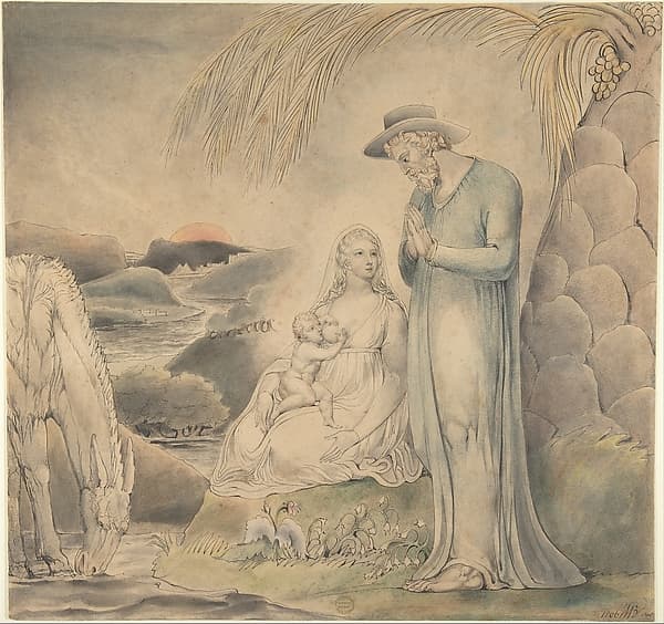 The Rest on the Flight into Egypt (The Repose of the Holy Family in Egypt), by William Blake