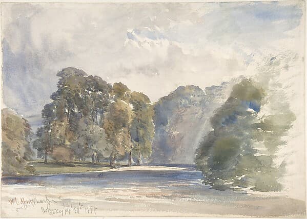 On the Wharfe, Bolton Abbey, by William Callow