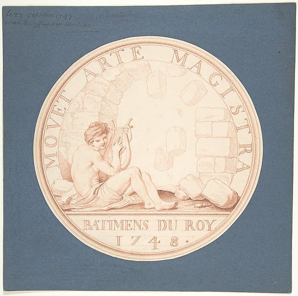 Design for a Token: Bâtiments du Roi, 1748, by Edme Bouchardon