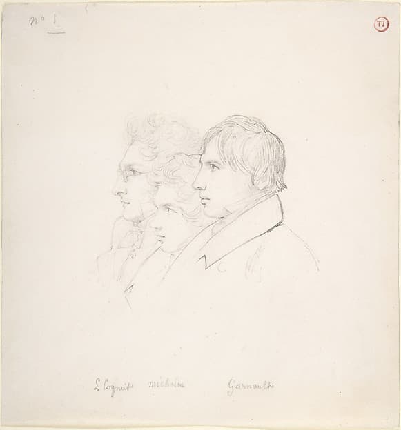 The Prix de Rome Winners of 1817: Léon Cogniet, Achille Michallon and Antoine Garnaud, by Léon Cogniet