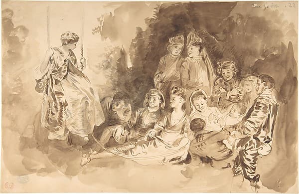 "The Swing," after Antoine Watteau (Les Agréements de l'été), by Eugène Delacroix