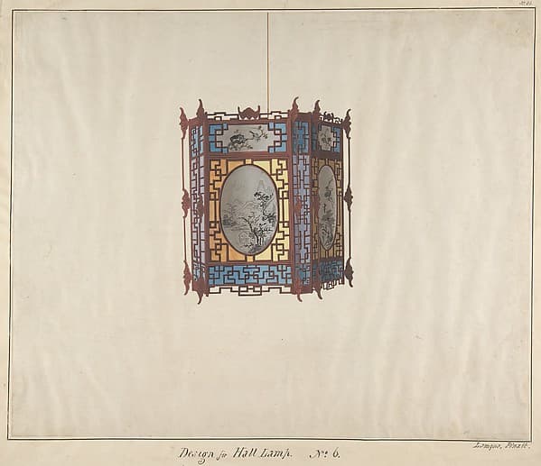 Design for a Hall Lamp No.6, by Lamqua