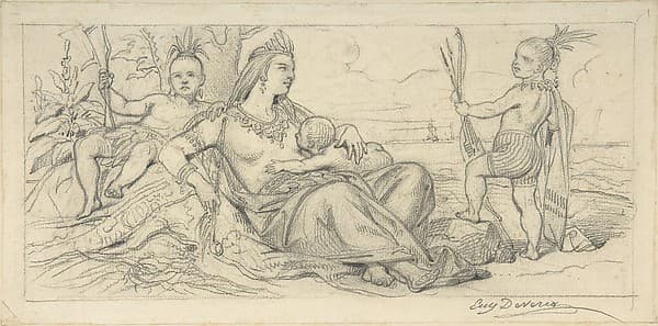 Allegory of America, by Eugène Devéria