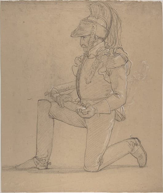 Kneeling Cuirassier, by Pierre Narcisse Guérin