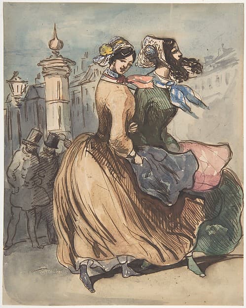Two Grisettes, by Constantin Guys