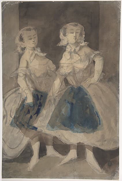 Two Soubrettes, by Constantin Guys