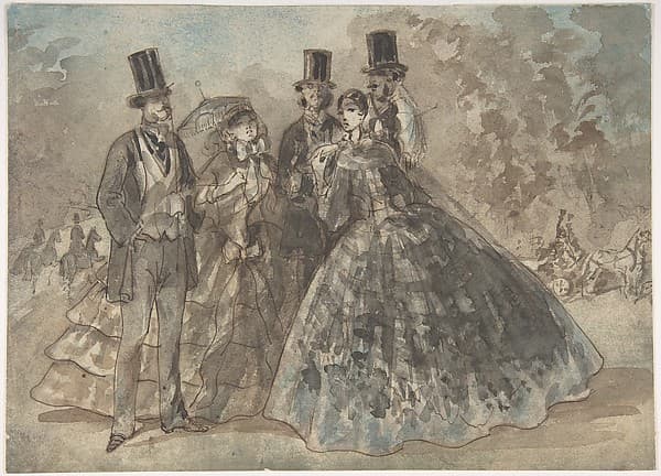Meeting in the Park, by Constantin Guys