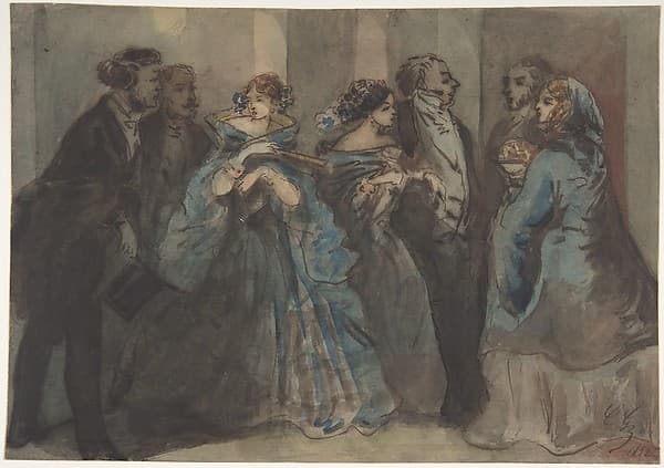 Leaving the Theater, by Constantin Guys
