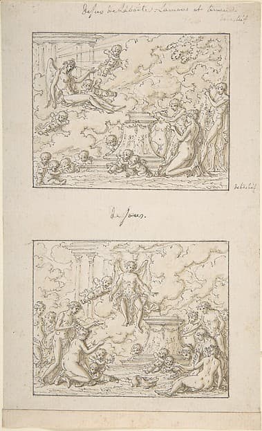 Designs for the Top and Bottom of a Small Rectangular Box, by Louis Félix de La Rue