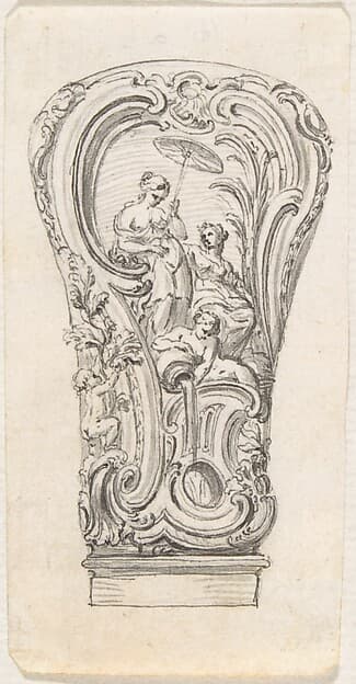 Design for a Repouseé Cane Handle, by Juste Aurèle Meissonnier