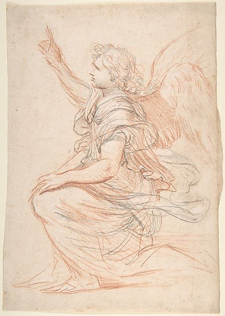Study for the Archangel Gabriel, by Nicolas Mignard