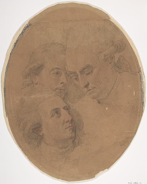 George Montagu, 4th Duke of Manchester, William, 2nd Viscount Courtenay, de jure 8th Earl of Devon, and George William Coventry, 6th Earl of Coventry, by Francesco Bartolozzi