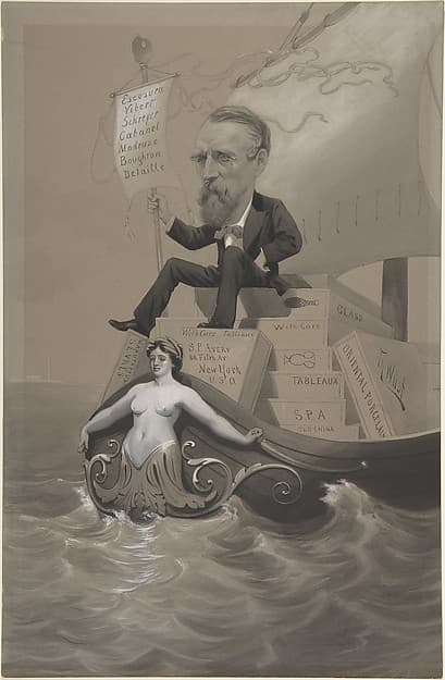 Samuel P. Avery Transporting His Treasures Across the Sea, by Theodore Wust
