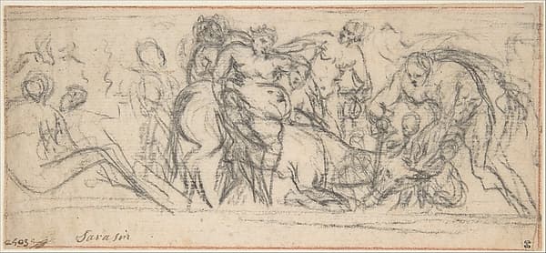 Drunken Silenus Riding on an Ass, by Jacques Sarazin